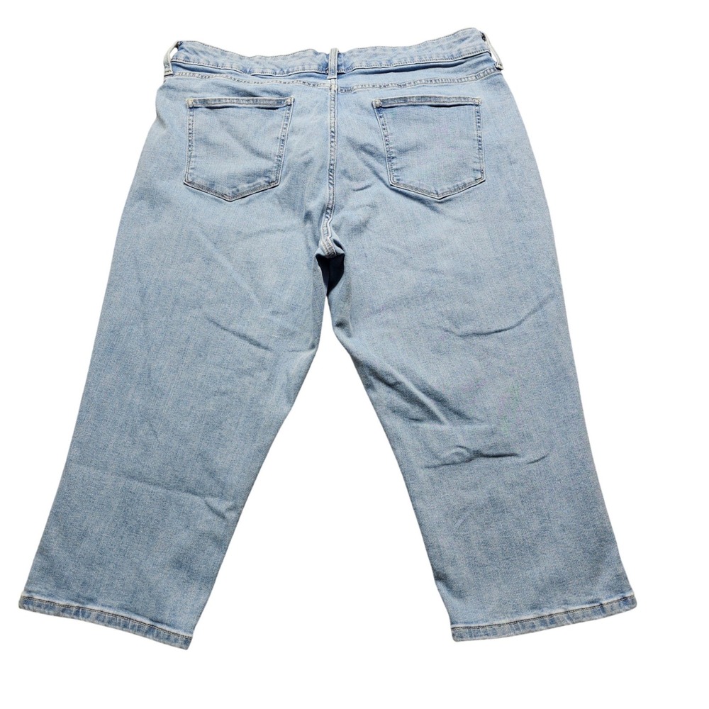 St. John's Bay Capri Jeans Women's 20W Blue Denim Stretch Americana Streetwear